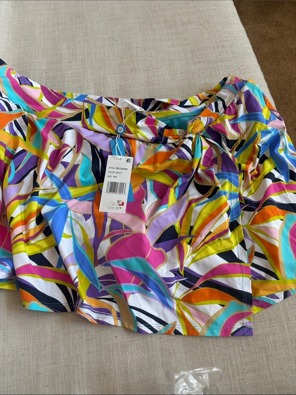 Bleu Rod Beattie Living Color Swim Skirt 18W NWT Plus Size Cover Up